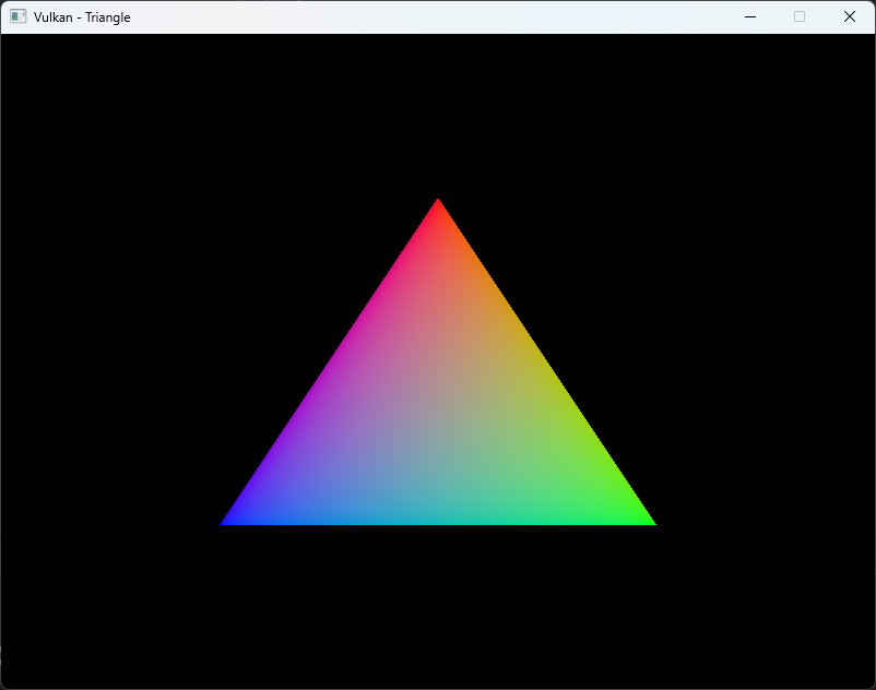 xxidbr9's tweet photo. After hours spent learning Vulkan, I got this: The Masterpiece Triangle!

source code: https://t.co/mpxtcFSM9O https://t.co/dujtuSRWVV