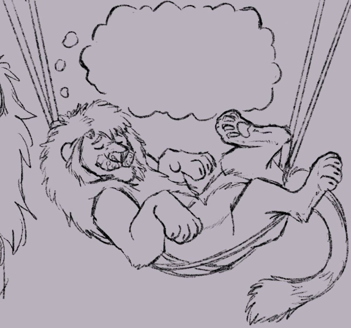 What’s he dreamin about? 🦁💤