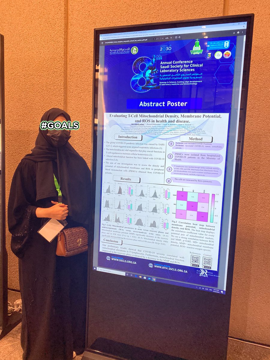 Honored to present my poster at the 8th Annual Conference of the Saudi Society for Clinical Laboratory Sciences! A fantastic opportunity to share insights and connect with experts in the field. <a href="/SSCLS/">SSCLS</a> <a href="/_KSU/">جامعة الملك سعود</a>