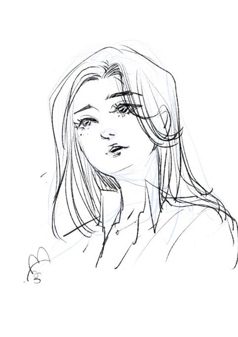 らくがき:次の漫画で描きたい人の模索 
