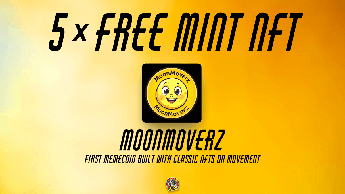CoinHuntersTR's tweet photo. 🤩 5 x Free Mint NFT WL

Dostlar  Moon Moverz koleksiyonundan WL ayarladık. #Movement 'da NFT'lerle oluşturulan ilk memecoin! Free mintleyeceğiz direk cebe kazanç yazabilirsiniz.
Çekiliş👇

1⃣ @CoinHuntersTR ve @MoonMoverz Takip
2⃣Like💛&RT
3⃣Discord Gir: https://t.co/BUkO4URIdy