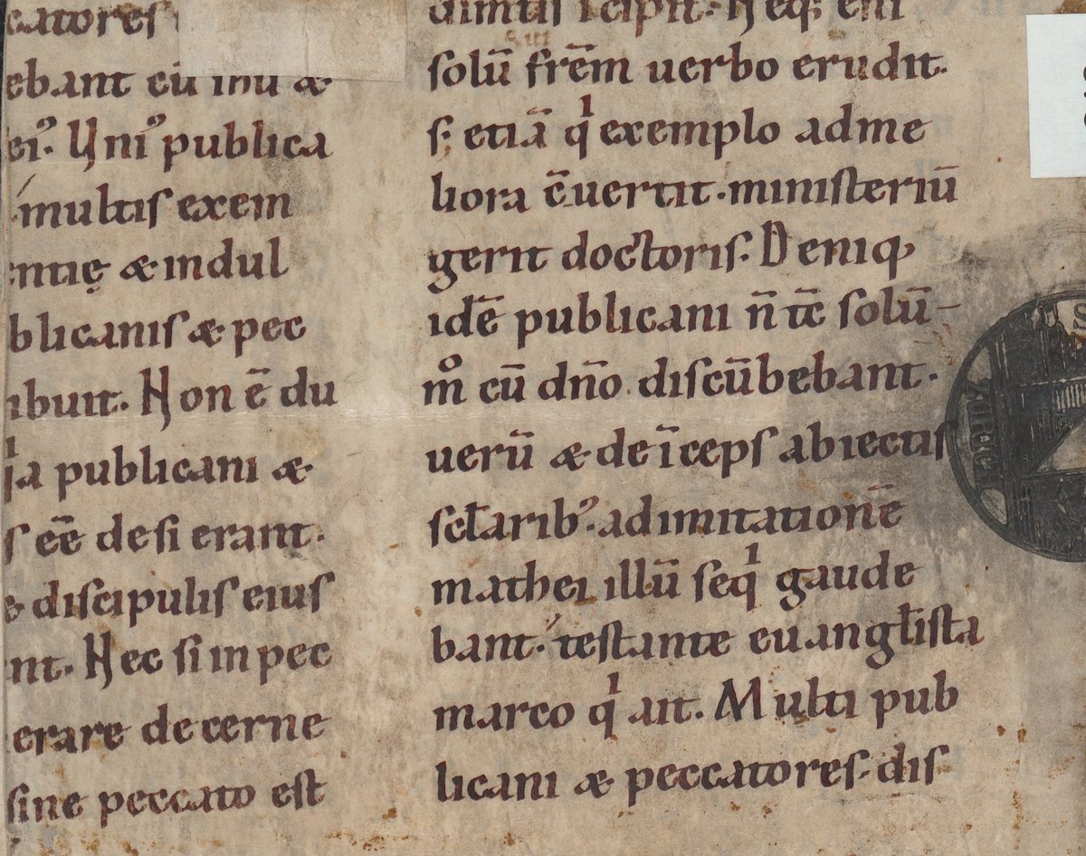 Gorgeous homiliary leaf to kick of the last #fragmentology week. Sermons by Augustine and the Venerable Bede (<a href="/ZBZuerich/">Zentralbibliothek Zürich</a>, Gal Tz 376) 
e-rara.ch/zuz/content/ti…