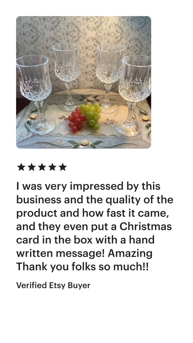 #happycustomer #fivestarreview #lovemycustomers #grateful🙏🏻 #etsyvintageshop #etsyvintageseller  #appreciative #etsygifts #smallbusiness #treasures #vintageshop #crystal #thankyou   bmktreasures.etsy.com