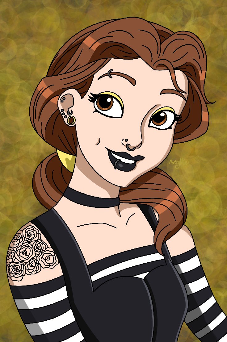 AFKveryy's tweet image. Disney princesses but make them punk