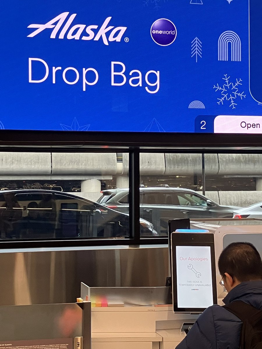 Hey <a href="/PHYSX51/">Rudy Bankson</a> what did you break? All the bag check kiosks down.