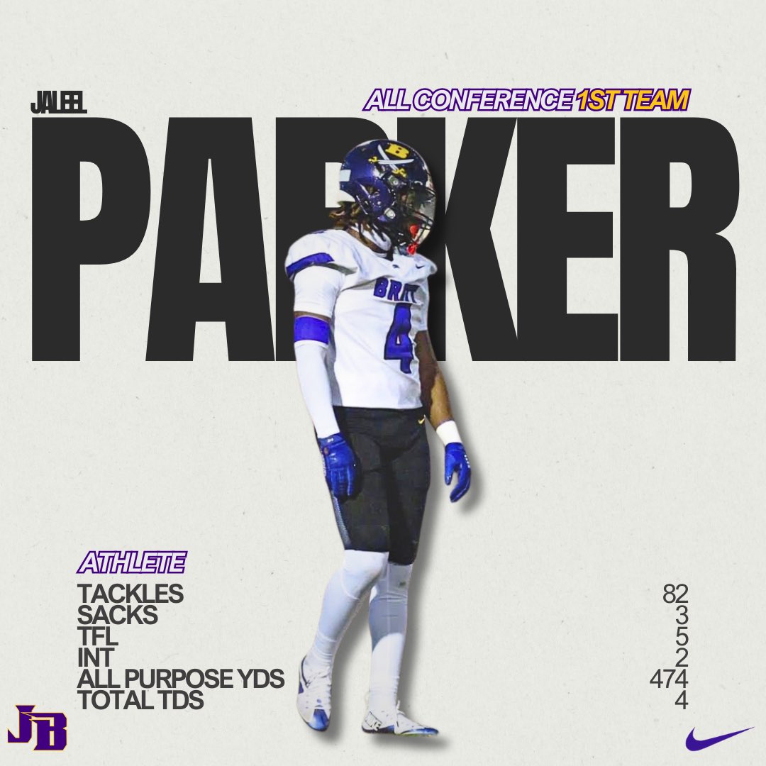 Jack Britt Football (@brittfootball) on Twitter photo We would like to congratulate our two ALL CONFERENCE 1st Team selections 😈
<a href="/13JB_/">Javonte “Tae” Brooks</a>, WR
<a href="/JaleelParker_/">Jaleel Parker</a>, ATH We would like to congratulate our two ALL CONFERENCE 1st Team selections 😈
<a href="/13JB_/">Javonte “Tae” Brooks</a>, WR
<a href="/JaleelParker_/">Jaleel Parker</a>, ATH