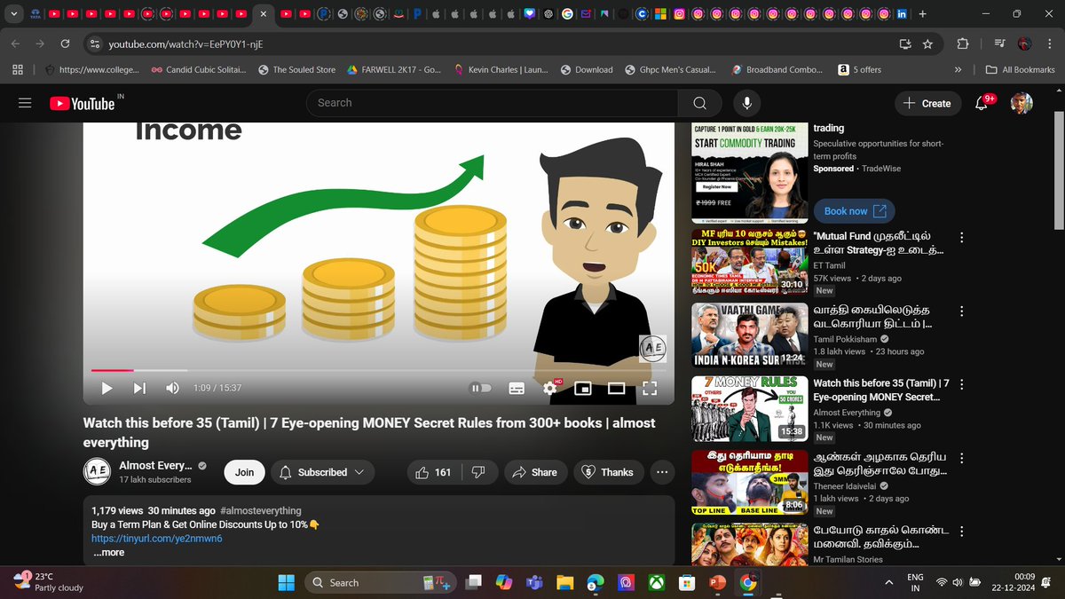 Inaiyam_ko's tweet photo. @YouTubeIndia I thing its a bug, Same vid suggested me in right feed(3rd video), which I'm watching. https://t.co/wFLrNxJwPH