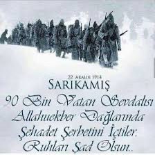 Sarıkamış şehitlerimizi rahmet, minnetle anıyoruz.