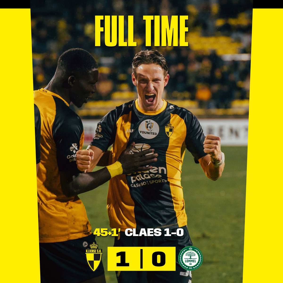 ⏱ EINDE WEDSTRIJD | 1️⃣ - 0️⃣ | Lierse houdt de 3 punten thuis tegen Lommel en sluit 2024 af in de top 6! #LIELOM