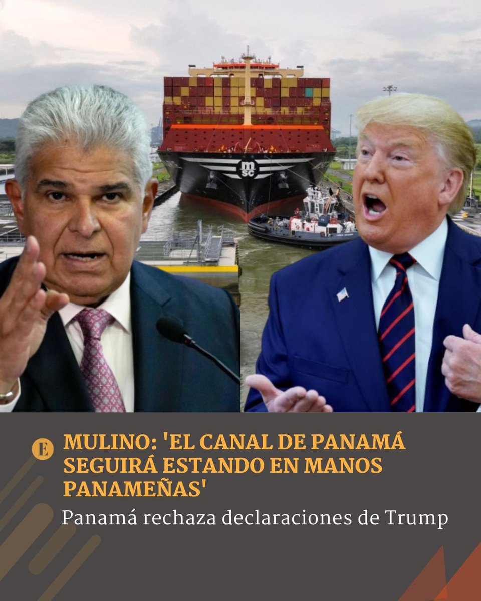 EstrellaOnline's tweet photo. Tras amenaza de Trump, Mulino responde: ‘Cada metro cuadrado del Canal es de Panamá y lo seguirá siendo’. https://t.co/LeM57qvqqH https://t.co/BKpuPiq3uk