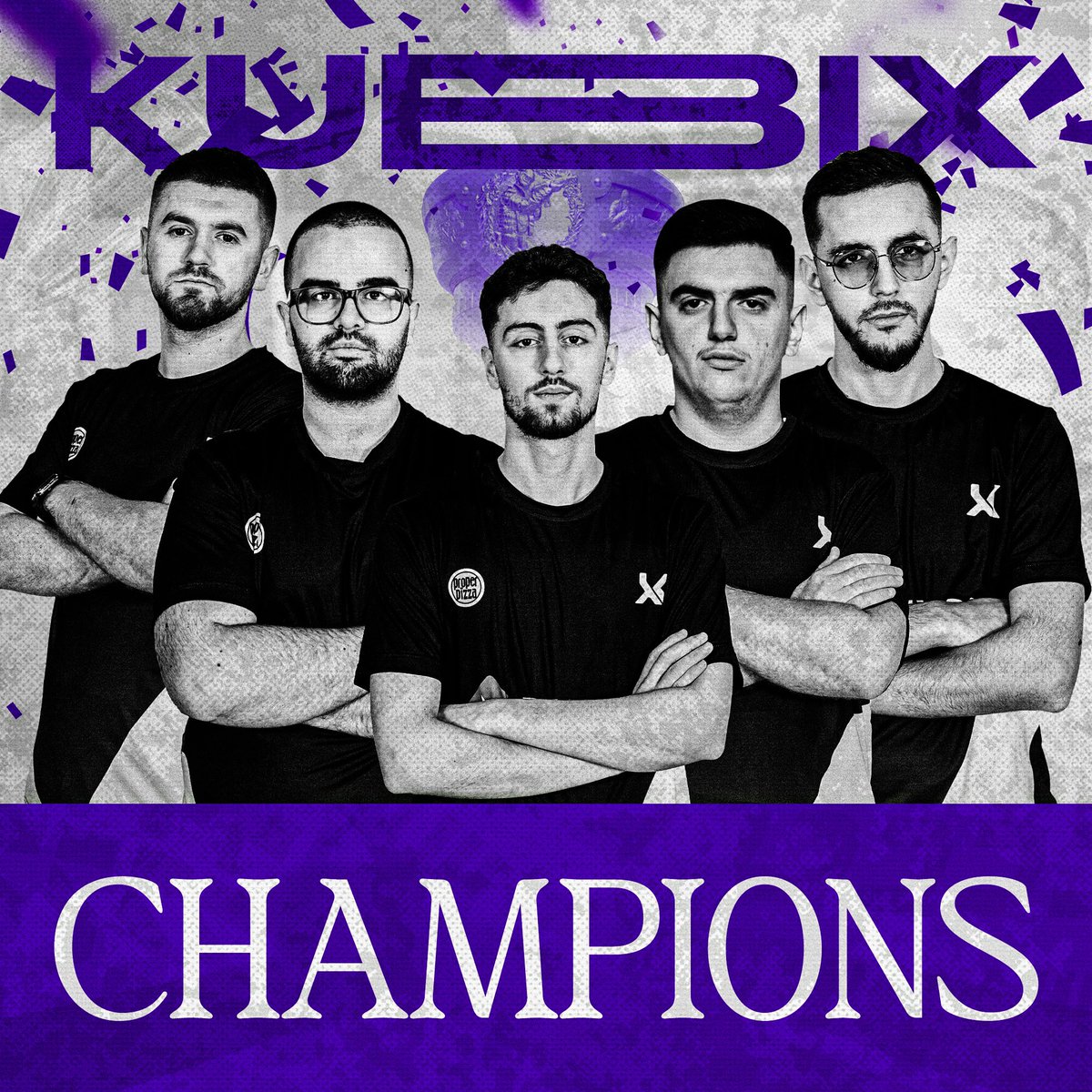 CHAMPIONS! 🏆💜 KUBIX Esports dominates the stage and claims the title at the Raiffeisen Bank CS2 Tournament 2024. Proud of this unstoppable squad! #KubixEsports #Champions #CS2Victory