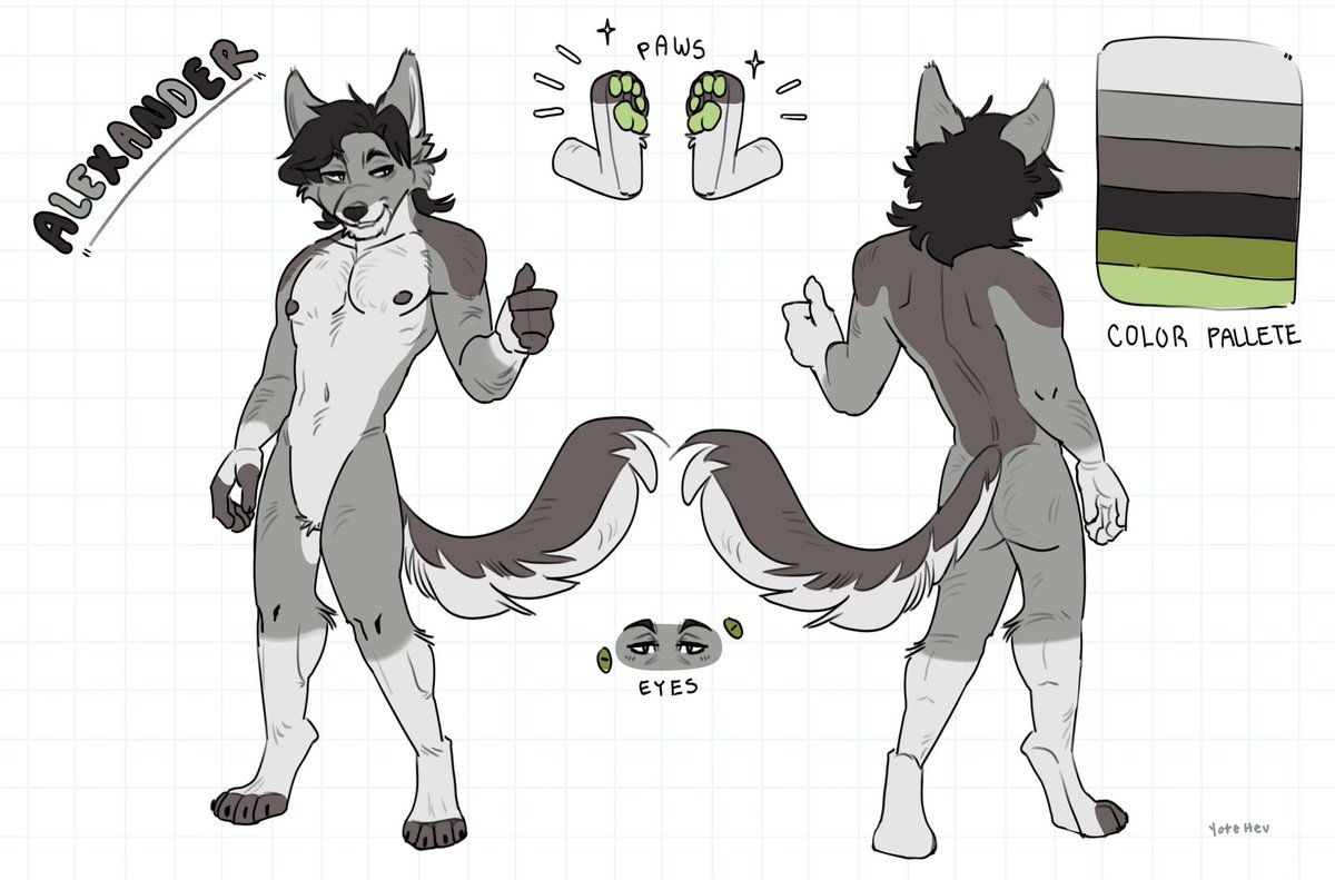 YOTEHEV's tweet image. Commissioned ref for someone on insta
⺀✦⠁