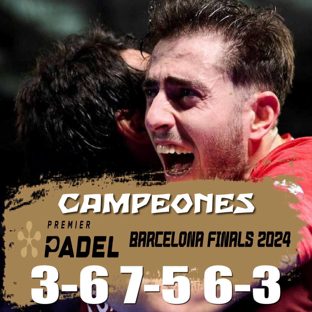 PsiqueDelPadel's tweet photo. 🏆 CAMPEONES del PREMIER PADEL Barcelona TOUR FINALS 2024 🏆 

❌ Coello &amp; Tapia 
✅ Nieto/Sanz 

📝 6-3 / 5-7 / 3-6

#padel #pádel #noticias #padelfip #premierpadel #premierpadelbarcelonafinals https://t.co/OJvUVHvcqD