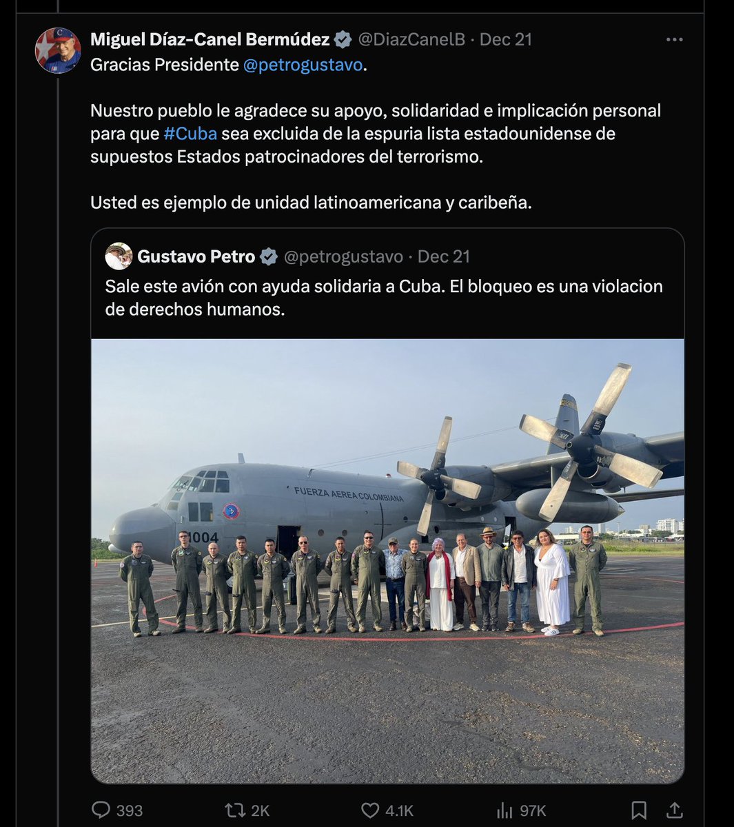 _Hagamos_Patria's tweet photo. CUANTOS #AVIONES REPLETOS DE #COCAINA LE VA A DEJAR QUE PASE EL #CartelColombia? a cambio de la tal #Ayuda #Humanitaria ? Cuantos semi-sumergibles, barcos ?
El PIB per carpita de #Cuba es mas que el de #Colombia y todo se lo roba esa familia es increible.....
Con el #cuentico del #bloqueo, este numero dice que la gente en #Cuba podria #vivir muchisimo #mejor de lo que vive !!
https://t.co/GH9W7pspdf
Petro es la nueva cara del #PatronDelMal
#ColombiaPotenciaMundialDeCocaina
@MaElviraSalazar @marcorubio @radioflorida @Voz_De_Cuba_ @CemiHolding @IlianaDelgadoB
@rocoinsular @PuntoCeroX @Crisost
@MichelE44700257 @YohankaHernand1 @wardaddy612 @cordond45 @Eduard__oH
@luisgutierrezt @RevistaSemana @infobae @infobaeamerica @CubalexDDHH @CubanetNoticias
