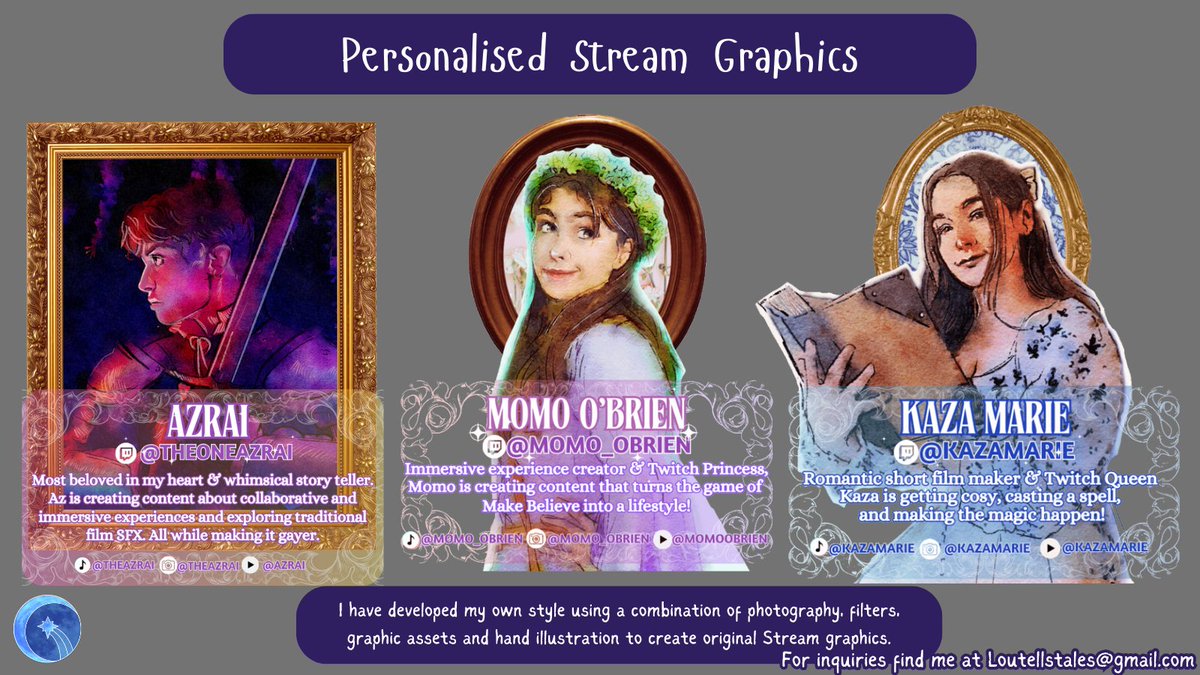 loutellstalesx's tweet image. On stream graphic portraits, alerts, panels, and overlays!   
🧵 (3/?)