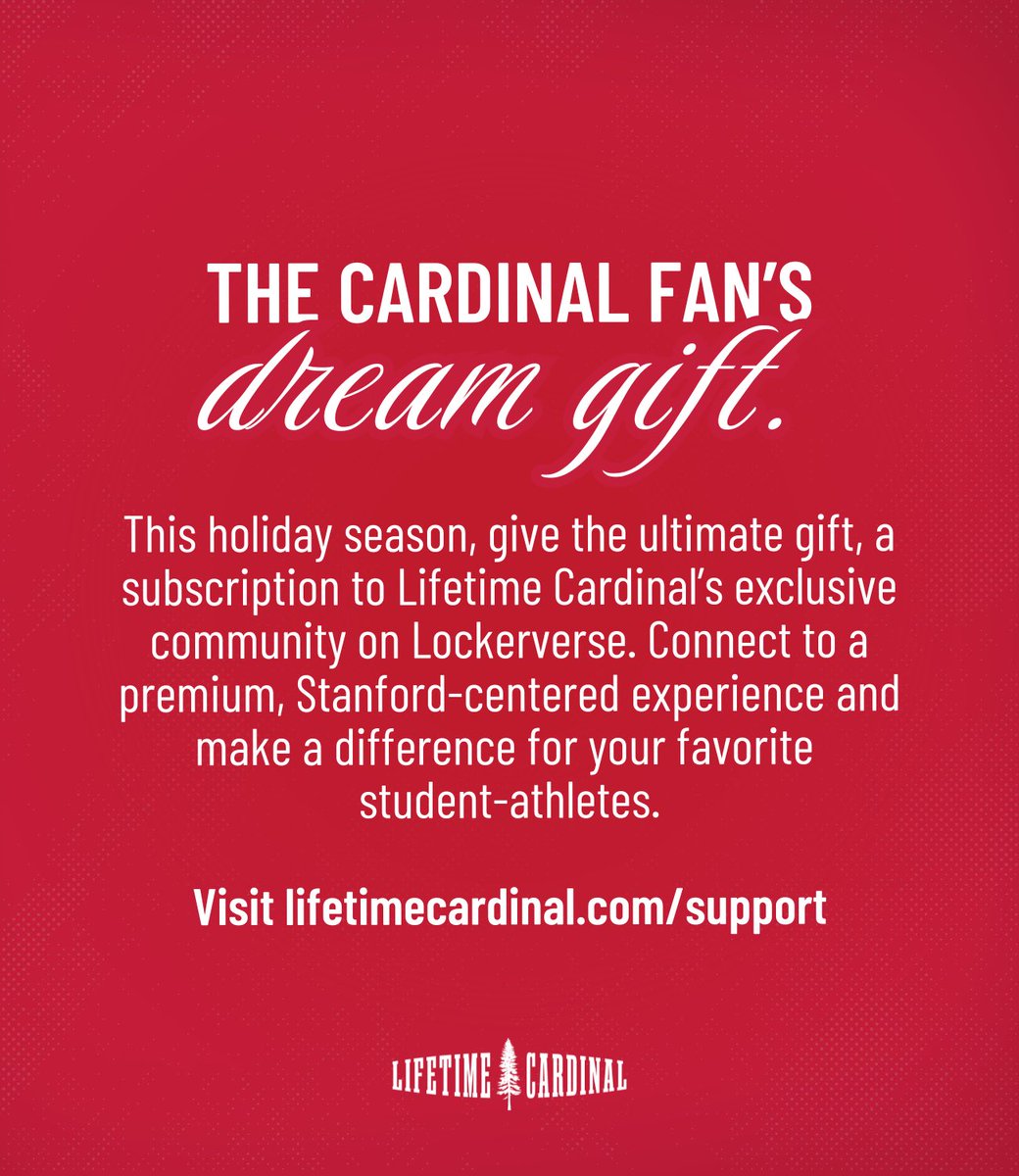 Help support Stanford athletics and get access to Stanford’s Lockerverse by giving to Lifetime Cardinal this holiday season! You can contribute through this link:

app.lockerverse.com/pay/lifetime-c…

<a href="/Lifetime_Card/">Lifetime Cardinal</a>