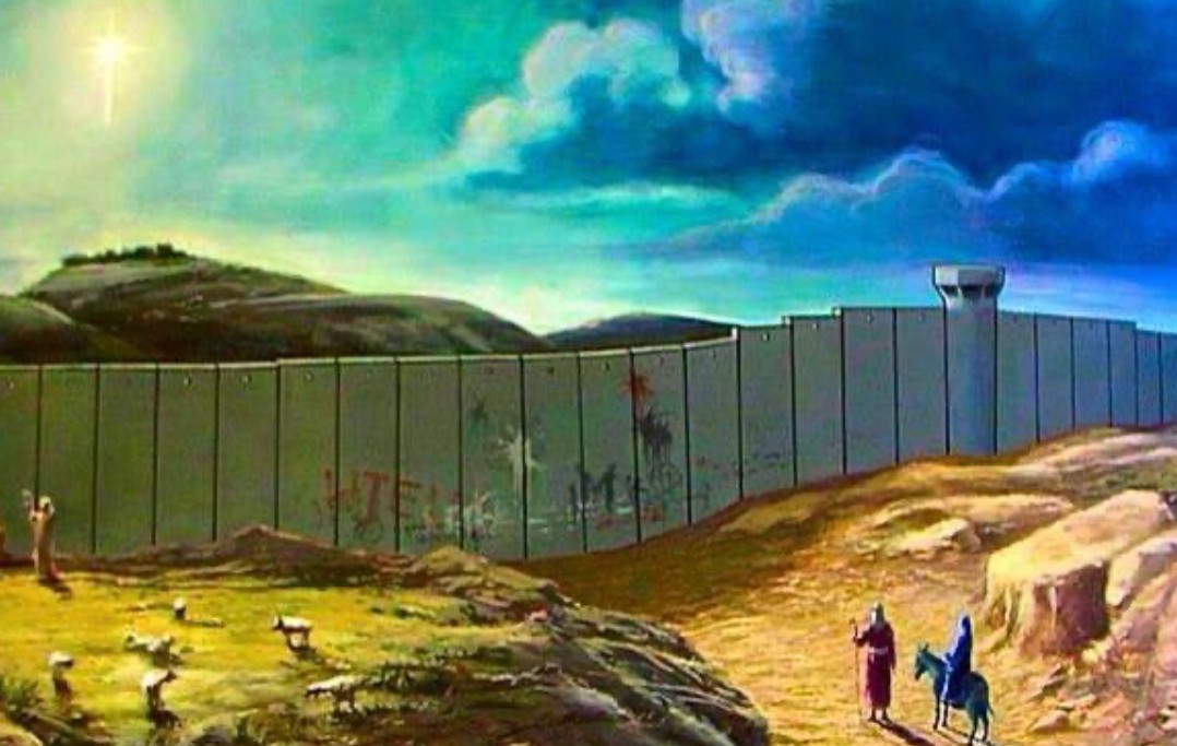If Mary and Joseph set off for Bethlehem today they'd have to face 15 Israeli checkpoints manned by genocidal soldiers and a 30 foot concrete wall  #FreePalestine