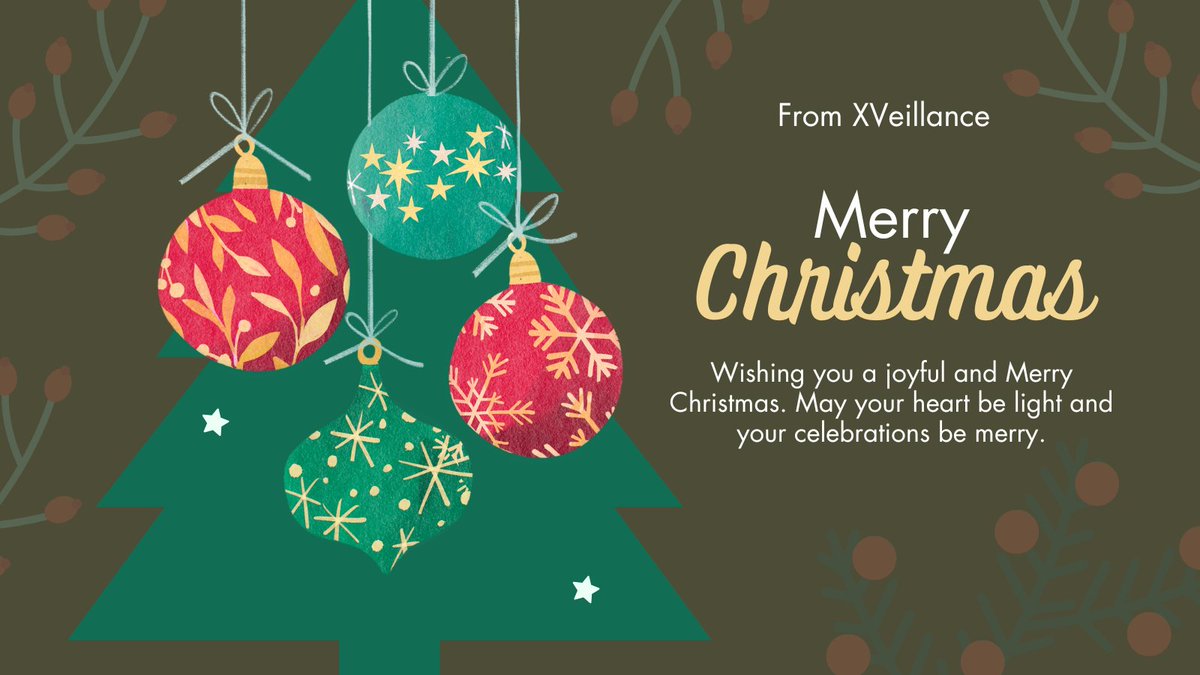 xveillance's tweet photo. Merry Christmas from all of us at XVeillance! May your holiday season be filled with joy, peace, and the warmth of loved ones.

#XVeillance #Christmas #MerryChristmas #NewYear2025 #HolidaySpirit https://t.co/JebliXiHfc