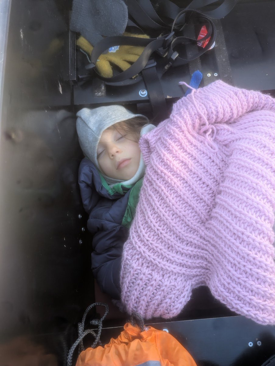 Floor of bike doubles as playpen, potty privacy booth or nap station.... #bikelife #bikedc