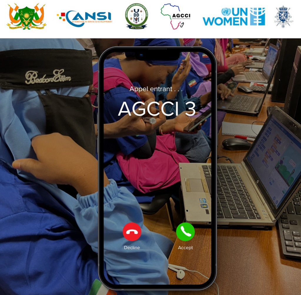 📞 Appel entrant... AGCCI 3 🤖

La 3ème phase de <a href="/AGCCIAfrica_1/">African Girls Can Code Initiative</a> approche à grands pas . Du 23/12/24 au 02/01/25 , Maradi accueillera 50 jeunes filles talentueuses issues de Tahoua, Agadez, Zinder, Diffa et Maradi. 🇳🇪

Et vous, êtes-vous prêtes à répondre à l'appel ?
#AGCCINiger
