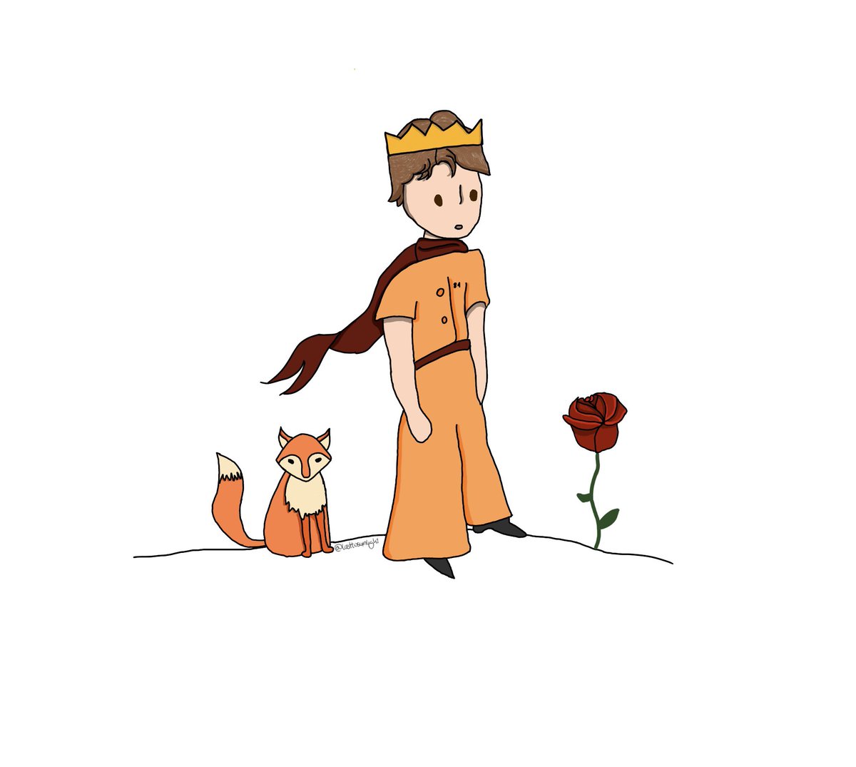 I got inspired by this and decided to draw little prince Oscar :)