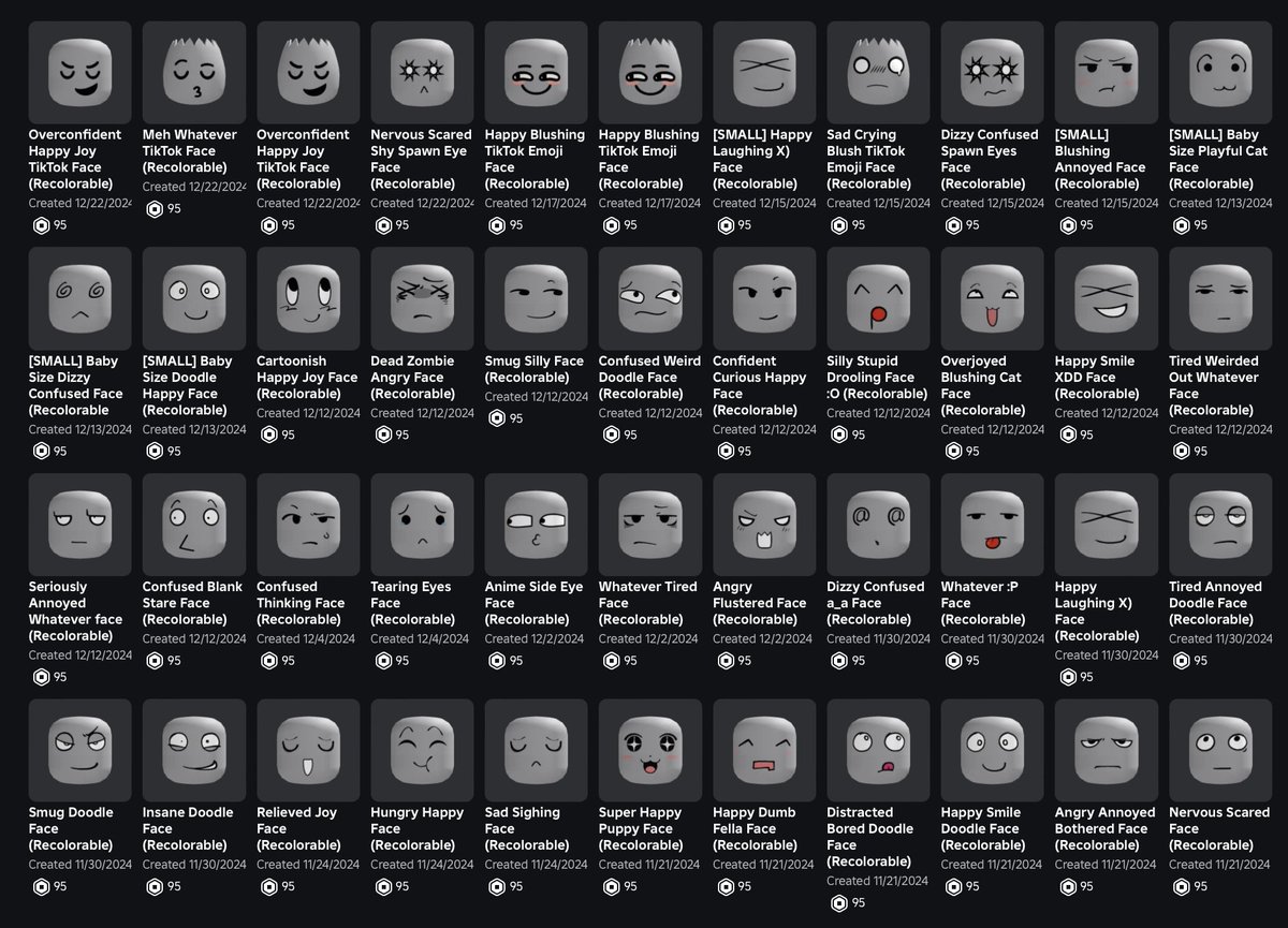 I already have around 60 faces uploaded go check em out!!

roblox.com/catalog?Catego…