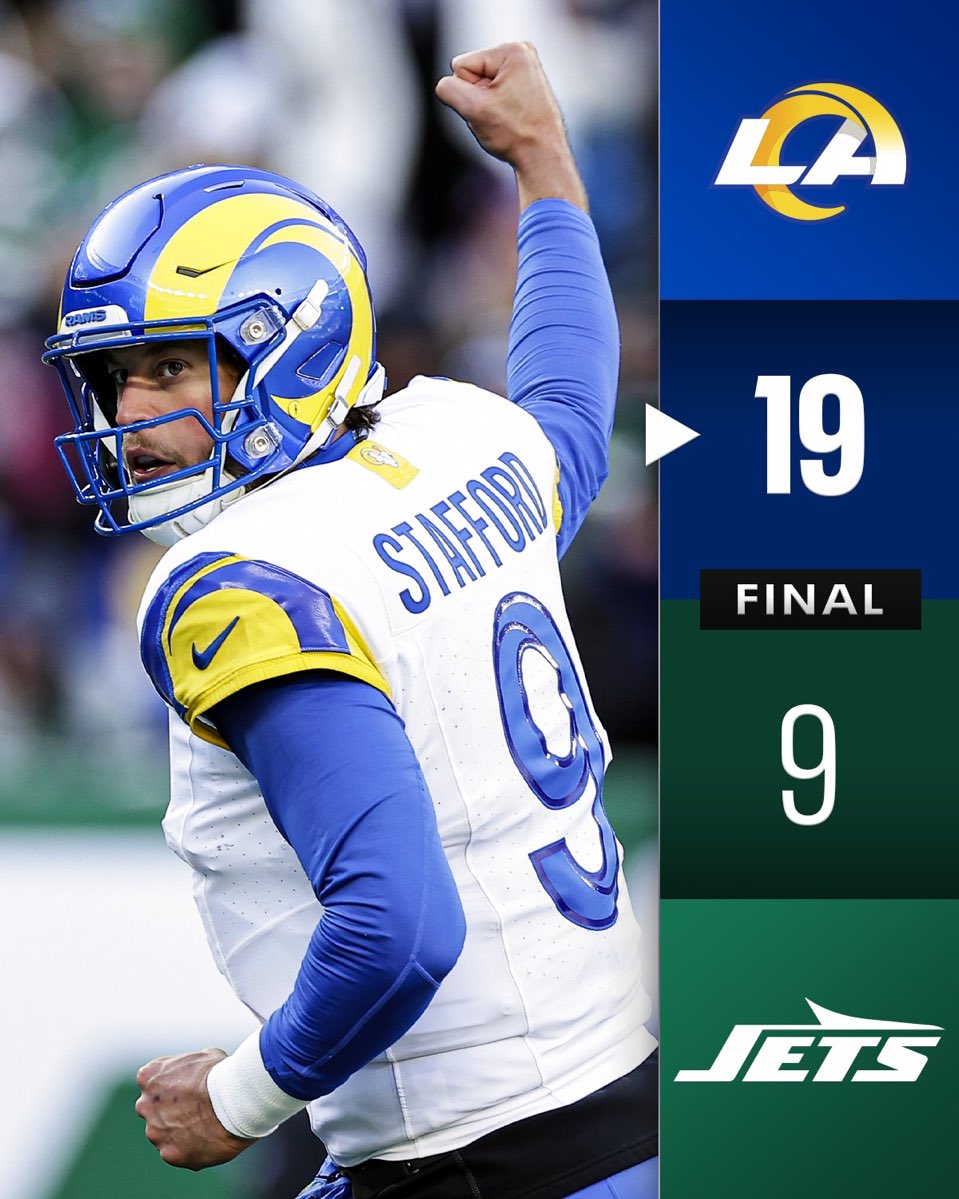 The Jets lose to the Rams. #JetUp