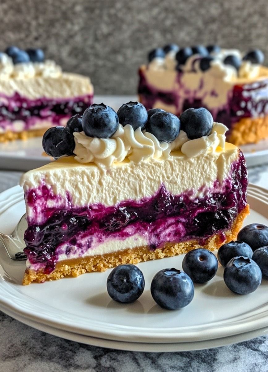 FoodPleaser's tweet image. Blueberry Cheesecake