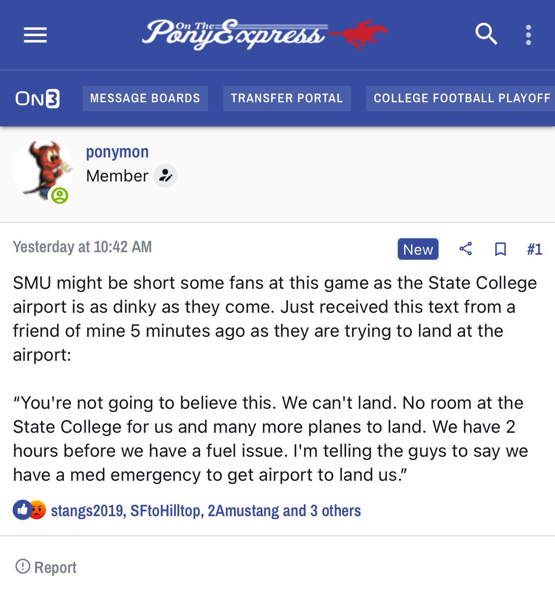 BoardGeniuses's tweet image. #SMU fans did not enjoy their trip to #PennState.