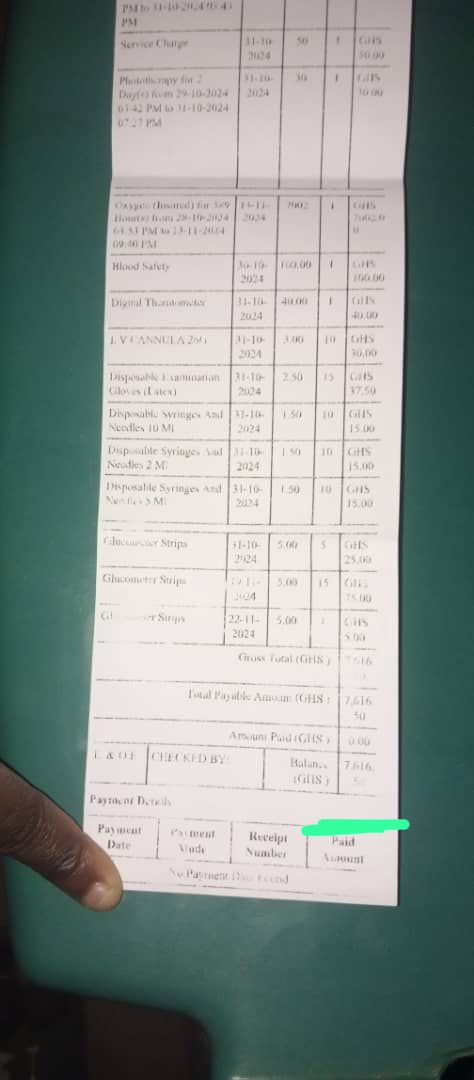 GeorgeAnagli's tweet image. I received a DM about a baby stuck in Volta regional hospital (Hohoe) because the parents can’t clear the bills. The baby was in the NICU for a long time and has now been discharged. The outstanding bill is about GHS 7,616 and I’d be very glad if we can come together to help…