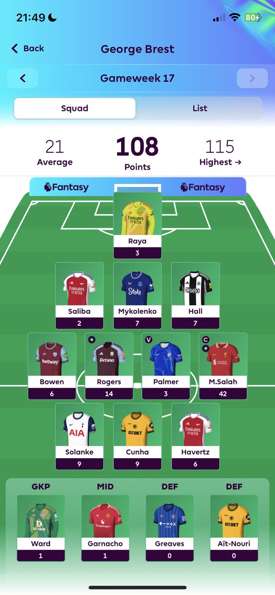 Iucba's tweet photo. @Chai_FPL Never fade Rogers https://t.co/ZbNeLQBxTm