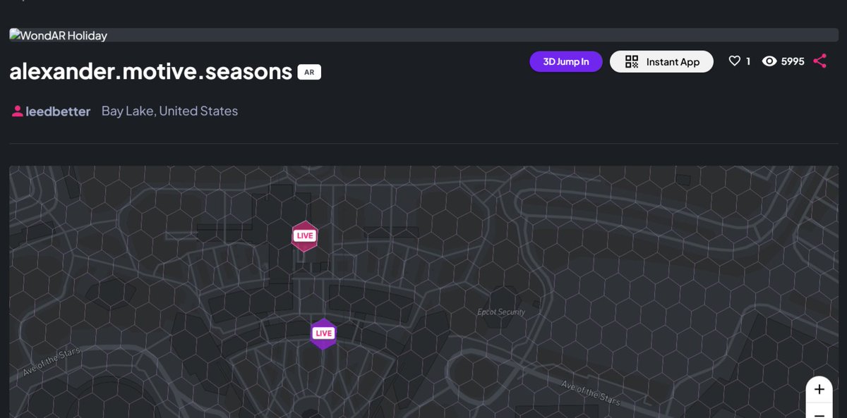 Only 5 more visits to this spot through the app for 6000 all time visits 

Currently you may find a Christmas Tree from @LesterPaints and <a href="/dreamkollab/">Dream Kollab</a>
decorated with <a href="/HoneycombEmpire/">Honeycomb Hydro 🔥🧬</a> <a href="/SweetHomeCannaB/">Jennifer Boozer (Sweet Home Cannabama)</a> <a href="/arwondarland/">wondARland</a> ornaments

AND scans from Deep Ellum
marketplace.ovr.ai/experiences/2c…