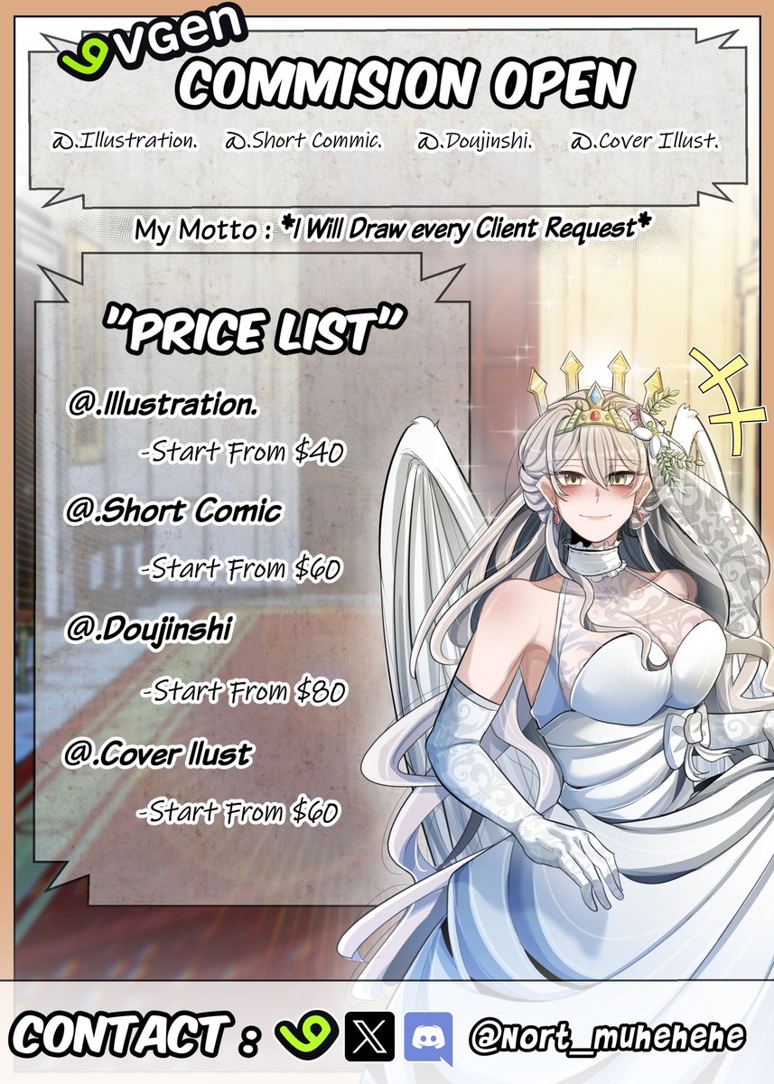 Hello Everyone XD

*Commision Open!!!*
I'am Opened commision on Vgen
&gt;&gt; vgen.co/Nort_muhehehe

Full TOS will given if you DM me on X and DC, or you can check it on my vgen to!

[Retweets are really appreciated!] 
Thank You Yeah XD

#VGen #VGenComm #VGenOpen #opencommissions