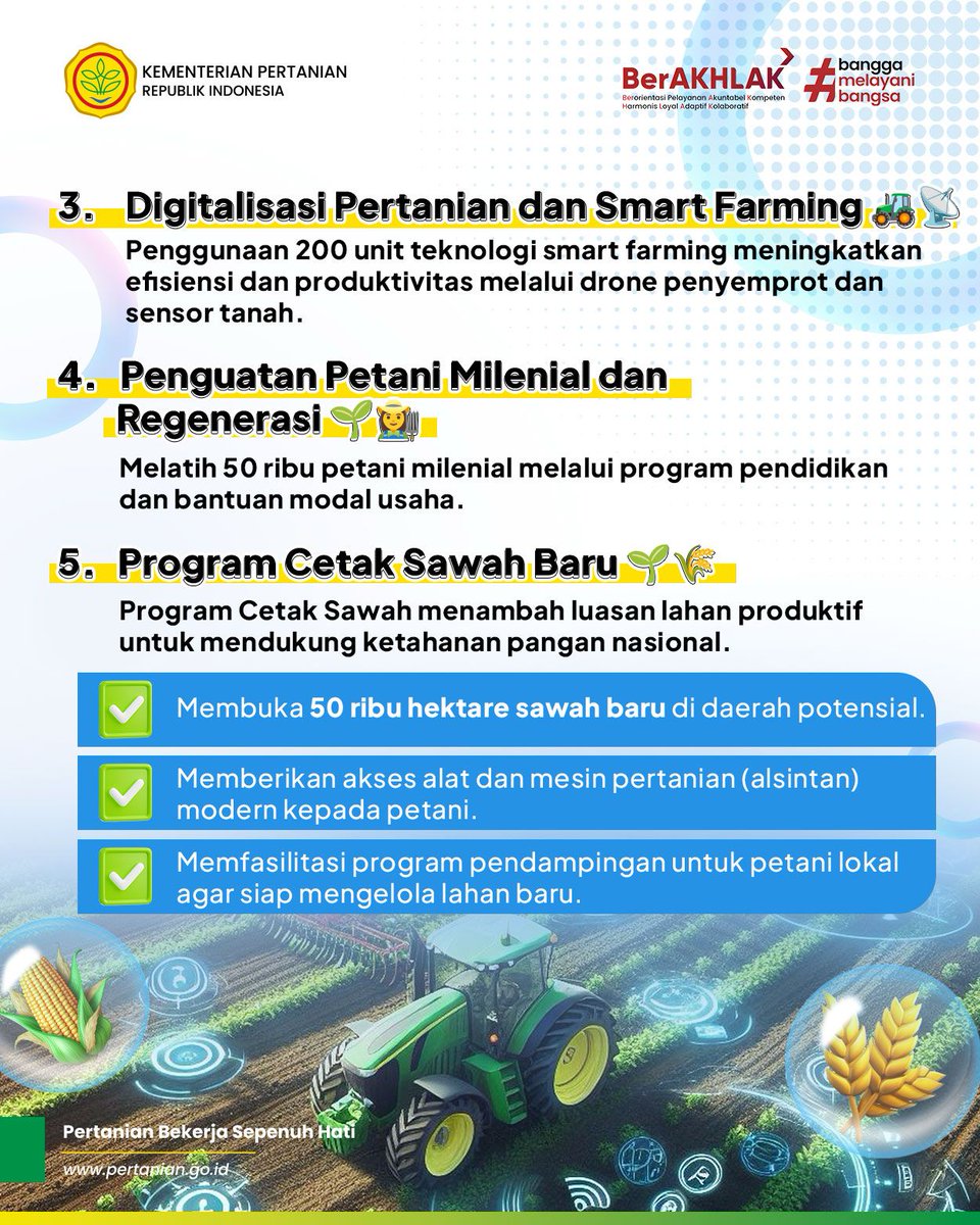 kementan's tweet photo. 2. Kira-kira META AI tahu nggak yaaah Program Kerja unggulan dari Kementerian Pertanian sepanjang tahun 2024 ini?
Cek postingan berikut untuk tahu jawabannya ya!
Pssst.. tanya apa lagi nih ya selanjutnya?
#METAAI #TrenAI #ProgramUnggulanKementan #KementerianPertanian https://t.co/Pivyj5855j