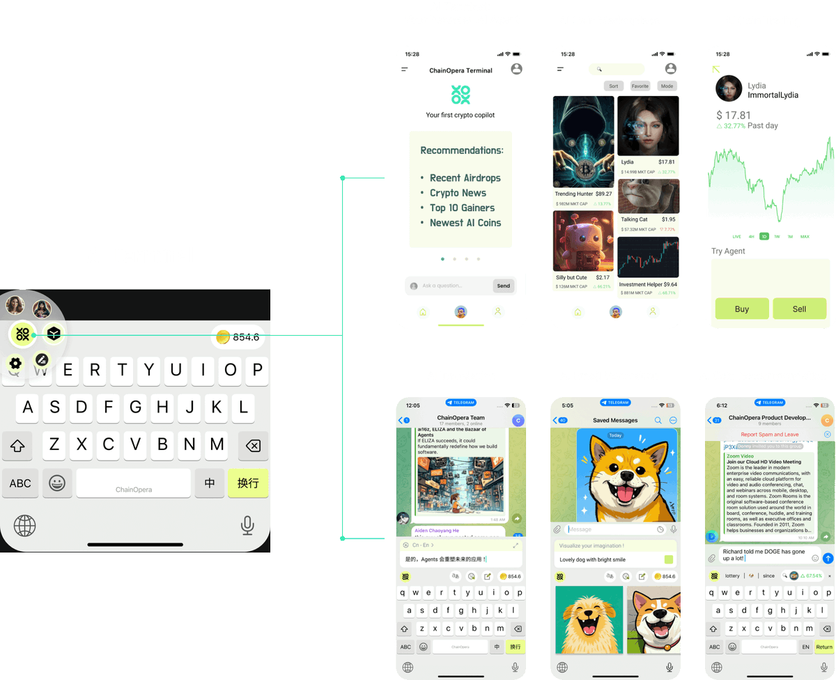 ChainOpera_AI's tweet photo. (2/n) Why ChainOpera AI?

AI Agent/App Ecosystem
ChainOpera team is developing a few flagship AI agents and applications to showcase how community-driven AI resources can drive AI content innovation and promote private data sovereignty within the protocol. The community can co-own and co-create diverse autonomous and socialized AI agents.

ChainOpera AI Mobile App: Your AI Terminal
The ChainOpera AI Mobile App features an AI Terminal with a "Type to Earn" system that benefits humanity by allowing users to share their private data and receive rewards for LLM and GenAI model training.

The AI Terminal also functions as a powerful AI agent that simplifies trading of AI coins on the ChainOpera platform and other meme coins.

The AI Terminal is your personal companion that represents you and completes various tasks in your life and work. Eventually, the AI Terminal will evolve into your personal AI operating system.