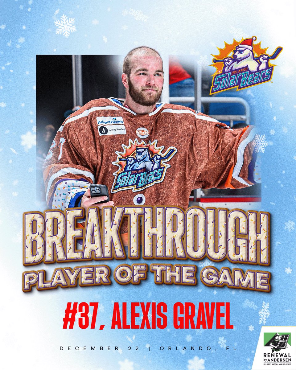 Our <a href="/RbAFlorida/">Renewal by Andersen of Florida</a> Breakthrough Player of the Game with 52 saves tonight and a HUGE shutout, <a href="/alexis_grave1/">Alexis Gravel</a> 👊👊