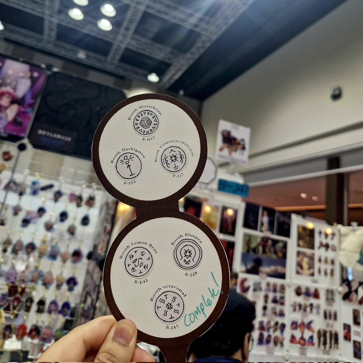 sh0koraa's tweet photo. Thank you for hosting the wha stamp rally 😭 I was about to go to war for them. Luckily I'm the second one who completed the stamp rally(it's a flexxxx). btw I LOVE EACH OF THEM AAAAAA💞💕💓🪄  @octavonal
@misterkruu @amypinx @hachig4tsu @_chocolattea @yuochip
#comicfiesta2024 https://t.co/Prt2FYrDrr