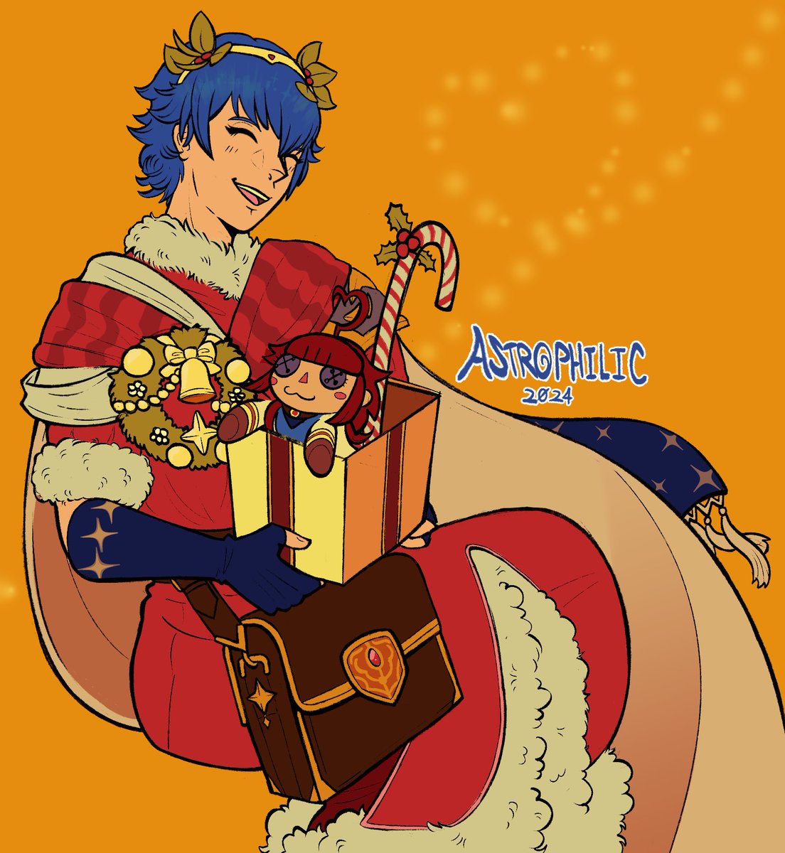 christmarth for an art trade with <a href="/Oni_Anarazel/">Oni Anarazel</a> 🎄🩵 #fireemblem #feh #marth
