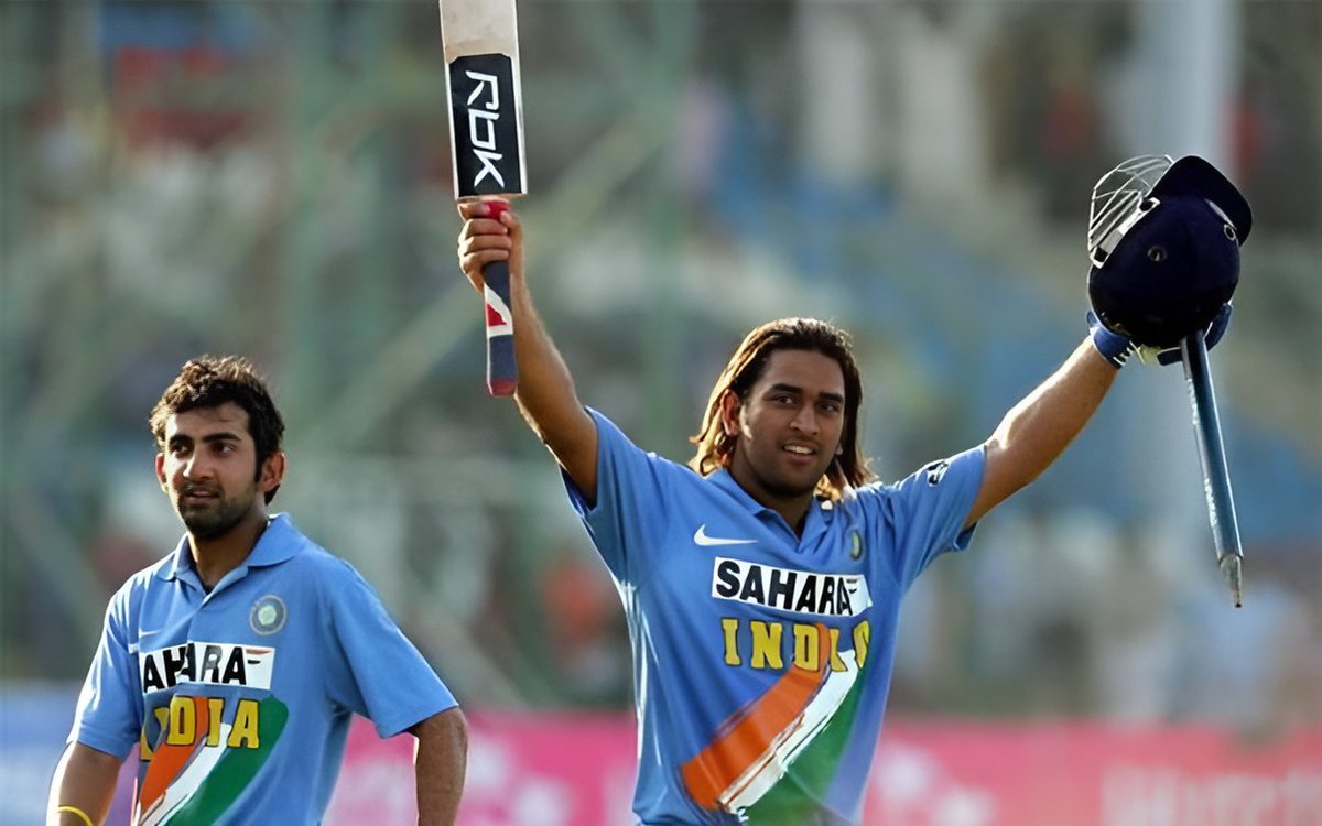 NexWaveoff's tweet photo. On this day, 20 years ago, a long haired young boy stepped onto the field and you know the rest.🥳 #20YearsofDhonism #dohni #MSDhoni https://t.co/ZyG1j3eEUV