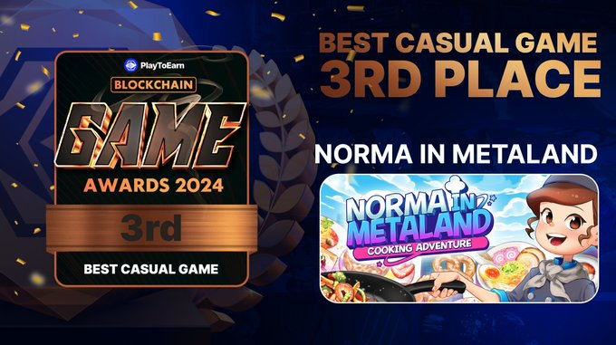 gram_voyage's tweet photo. 🏆 Big Win for GRAM Ecosystem 🏆

Our 1st flagship project, @norma_metaland claims 3rd place for Best Casual Game, while @Immutable takes 1st place as Best Ecosystem at the Blockchain Game Awards 2024 by @PlayToEarn 🎉

Guess what—Norma in Metaland is officially heading to Immutable in 2025! Get ready for game-changing synergy as we take Web3 gaming to the next level 🚀

Congrats to all who completed our latest Zealy campaign—you’ll receive the promised 50 $GRAM airdrop🎁

#NormaInMetaland #GoToImmutable #Web3Gaming