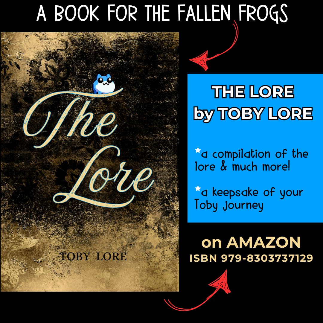 bloorobin's tweet image. This book is for all the fallen frogs that $Toby found...for those who believe:
💫a compilation of the Lore and more!
💫a keepsake of your Toby journey
study toad lore...spread the lore...
amazon.com/dp/B0DR73RBLQ