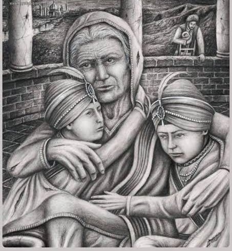 ~ 9 ਪੋਹ (23 ਦਸੰਬਰ)
ਚਮਕੌਰ ਦੀ ਗੜ੍ਹੀ ਵਿੱਚ ਬਾਕੀ ਸਿੰਘਾਂ ਦੀ ਸ਼ਹਾਦਤ ਅਤੇ ਮਾਤਾ ਗੁਜਰੀ ਜੀ ਤੇ ਛੋਟੇ ਸਾਹਿਬਜ਼ਾਦਿਆਂ ਦੀ ਗ੍ਰਿਫਤਾਰੀ, ਦਾਦੀ ਸਮੇਤ ਛੋਟੇ ਸਾਹਿਬਜ਼ਾਦਿਆਂ ਨੂੰ ਸਰਹਿੰਦ ਦੇ ਠੰਡੇ ਬੁਰਜ਼ ਵਿੱਚ ਰੱਖਿਆ ਗਿਆ 🙏