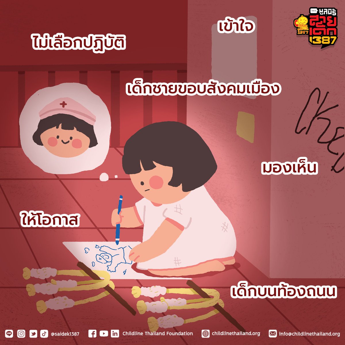 คุณเคยเดินผ่านเด็กที่นั่งอยู่บนฟุตปาธข้างถนนแล้วนึกสงสัยไหมว่าพวกเขาเป็นใคร? เคยคิดไหมว่าพวกเขาอาจไม่มีโอกาสเหมือนเด็กคนอื่นเพียงเพราะเกิดมาในสถานการณ์ที่ไม่เอื้ออำนวย? ไม่สำคัญว่าเราจะเรียกพวกเขาว่าอะไร เด็กชายขอบสังคมเมือง เด็กนอกระบบ เด็กไร้บ้าน เด็กเร่ร่อน หรือเด็กด้อยโอกาส สิ่งที่สำคัญที่สุดคือ เราปฏิบัติต่อพวกเขายังไง? 
.
น่าเศร้าที่ในสังคมไทยยังคงมีการเลือกปฏิบัติต่อเด็กชายขอบสังคมเมืองและเด็กบนท้องถนน พวกเขาถูกมองด้วยสายตาที่แตกต่าง ถูกตีตรา และถูกกีดกันออกจากโอกาสต่าง ๆ ตัวอย่างเช่น เด็กชายขอบบางคนถูกปฏิเสธการเข้าโรงเรียนเพราะไม่มีเอกสารยืนยันตัวตน หรือถูกมองว่า "ไม่เหมาะสม" ในการเรียนร่วมกับเด็กคนอื่น บางคนถูกเจ้าหน้าที่ตำรวจมองด้วยความระแวงสงสัย ถูกเลือกปฏิบัติ จนไม่กล้าแม้แต่จะขอความช่วยเหลือจากเจ้าหน้าที่ เมื่อประสบปัญหา หรือถูกทำร้ายร่างกาย 
.
เด็กเหล่านี้รู้สึกถูกทอดทิ้ง มองตัวเองเป็นคนนอก ไม่กล้าที่จะฝันหรือมองหาชีวิตที่ดีกว่า เพราะถูกตีตราอยู่เสมอ เด็กเหล่านี้เคยเลือกที่จะเกิดได้ไหม? แล้วทำไมพวกเขาต้องถูกเลือกปฏิบัติเพียงเพราะต้นทุนชีวิตของพวกเขาต่างจากคนอื่น? 
.
ปัญหาที่สำคัญคือการเข้าไม่ถึงระบบของรัฐ เด็กบนท้องถนนมักไม่สามารถเข้าถึงการศึกษา การรักษาพยาบาล และโอกาสในการทำงาน เพราะขาดเอกสาร หรือมีประวัติที่ทำให้สังคมมองพวกเขาอย่างไม่เป็นธรรม ระบบของรัฐควรจะถูกออกแบบมาเพื่อเข้าถึงทุกคน ไม่ใช่เพียงแค่กลุ่มคนที่มี "สิทธิ" ในระบบเท่านั้น 
.
จริงอยู่ที่ภาครัฐได้มีโครงการต่าง ๆ เพื่อช่วยเหลือเด็ก ๆ เหล่านี้ เช่น โครงการเรียนทางไกล การศึกษานอกระบบ หรือคลินิกเคลื่อนที่ รวมถึงการทำงานร่วมกับ NGOs แต่บางโครงการก็ยังขาดความต่อเนื่อง มีทรัพยากรไม่เพียงพอ หรือไม่ตอบโจทย์ความต้องการของเด็กเหล่านี้ ที่สำคัญคือบริการที่เป็นมิตรต่อเด็ก ๆ เหล่านี้ เช่นการปฏิบัติตัวต่อเด็กของเจ้าหน้าที่ภาครัฐ หรือการทำงานที่ซับซ้อนของระบบภาครัฐ
เราอยากเห็นการเปลี่ยนแปลง อยากเห็นนโยบายที่ยืดหยุ่น ที่เปิดโอกาสให้เด็ก ๆ สามารถเข้าเรียนที่ตอบโจทย์ และเข้าถึงบริการสาธารณสุขได้ และการบริการที่เป็นมิตรของภาครัฐ อยากเห็นการรณรงค์เพื่อลดการตีตรา และสร้างความเข้าใจเกี่ยวกับเด็กบนท้องถนน และเด็กชายขอบในสังคม และอยากเห็น "พื้นที่ปลอดภัย" ที่เด็ก ๆ เหล่านี้ จะได้รับโอกาสในการเรียนรู้ และพัฒนาตัวเอง โดยไม่ถูกมองข้าม
เด็กบนท้องถนนและเด็กชายขอบ ไม่ใช่ปัญหาที่แก้ไขไม่ได้ พวกเขาเป็นส่วนหนึ่งของสังคม ที่เราทุกคนต้องร่วมมือกัน เพื่อมอบโอกาส และช่วยให้พวกเขามีชีวิตที่ดีขึ้น
.
#สายเด็ก1387 #saidek1387 #ChildlineThailand #เส้นทางขวางฝัน #เด็กเร่ร่อน #เด็กบนท้องถนน #เด็กชายขอบ #ให้โอกาส #ส่งต่อพลังใจ #เปลี่ยนมุมมองสังคม #VWEF #ยุติการเลือกปฏิบัติ