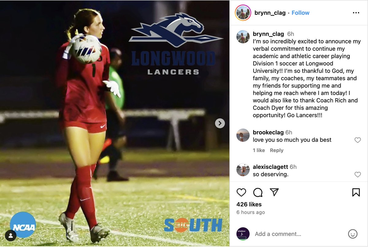 Another #ECNL player from the Class of 2026 has verbally committed to play D1 soccer. Huge Congratulations!!