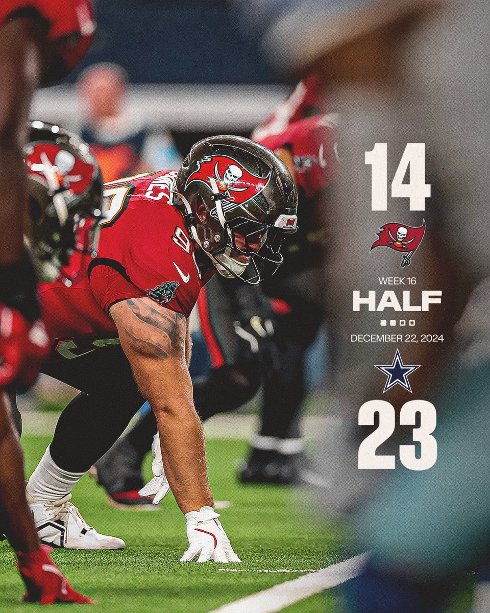 Buccaneers's tweet image. Halftime.

#WeAreTheKrewe