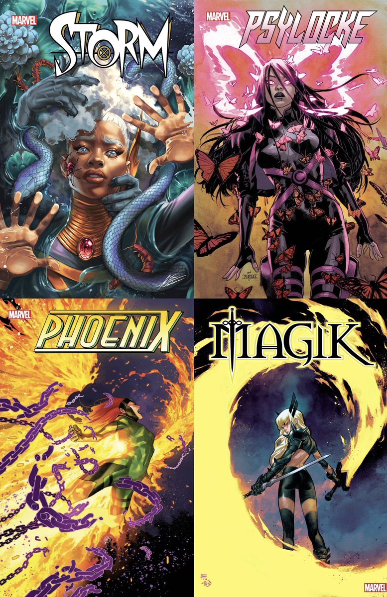 thehermeister's tweet photo. Imma hold your hand as I say this … despite how you feel about this era, I’m really glad they decided to take a chance on these solo books.

Cause where would the X-Men be without their leading ladies? https://t.co/U3cwFpwrpQ