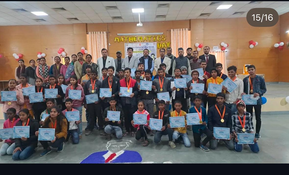 NawadaGec6989's tweet photo. Mathematics Day Celebration and prize distribution among the toppers of Srinivas Ramanujan Talent Search test in Mathematics at GEC Nawada.
#TalentofBihar
#BCST
@DSTTEBihar https://t.co/cNv3h0nyUK