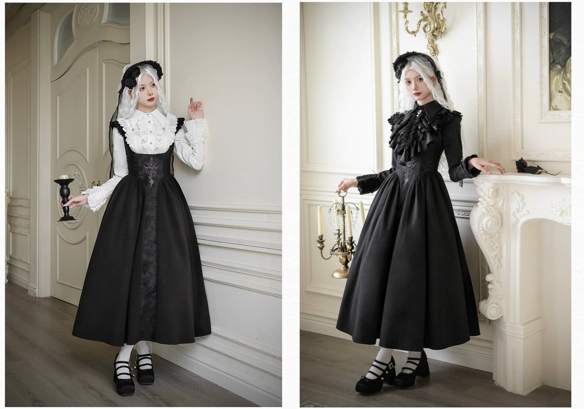 42lolita_'s tweet photo. 【Lolita New Release】
Envelop yourself in the allure of shadows—where serpentine whispers and Gothic elegance intertwine to create a story only you can tell. 🐍🖤
Purchase link: https://t.co/CKjjWdEEpk
#DarkLolita #GothicElegance #BlackOP #LolitaFashion https://t.co/LI0MM1PmBj