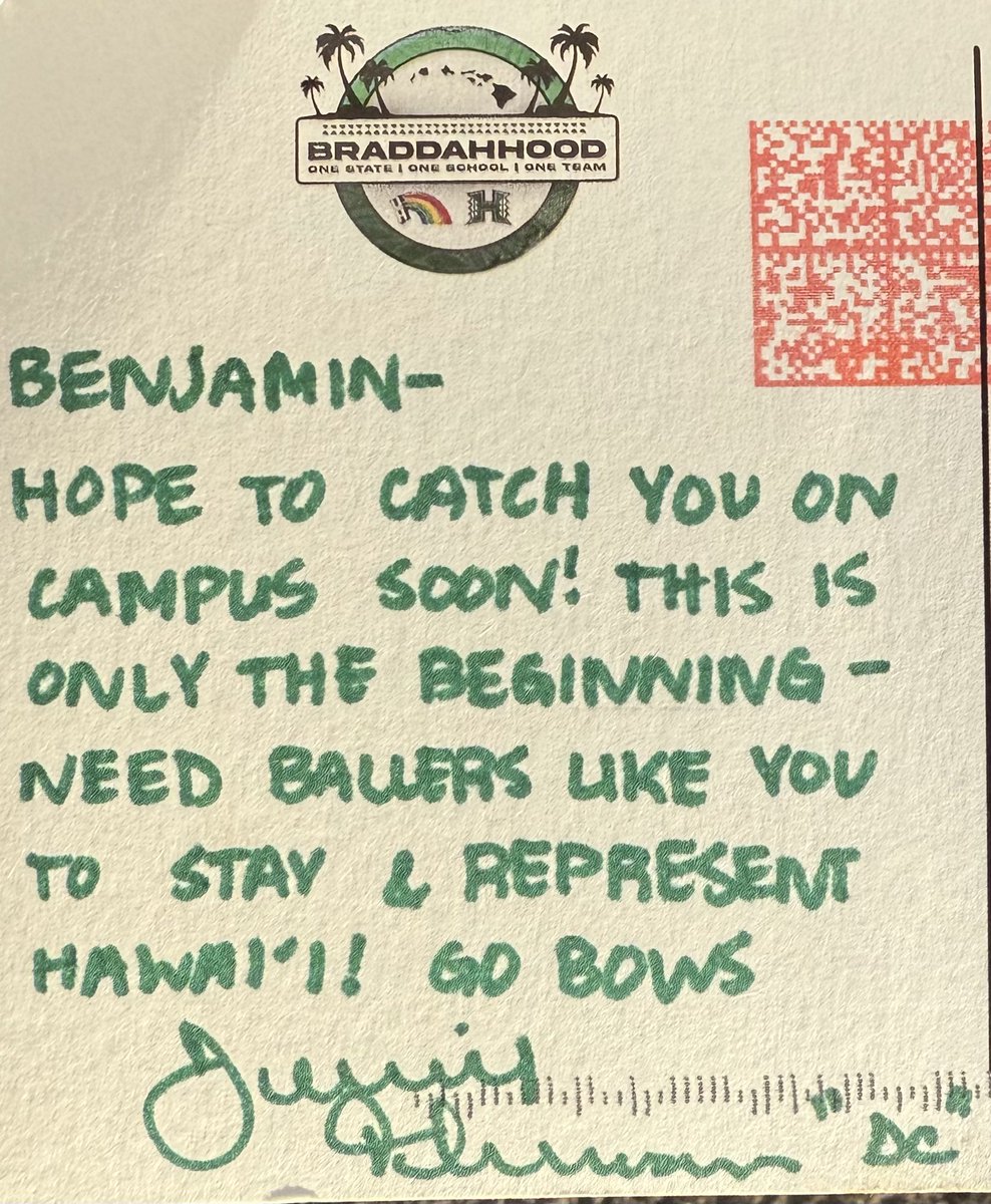 Benjamin Honebein (@bhonebein2026) on Twitter photo Mahalo Coach Thurman for the card!
<a href="/Jeff_Reinebold/">Jeff Reinebold</a> <a href="/DevennyElla/">Ella Devenny</a>
@UH_SClapham <a href="/UH_FBRecruits/">Hawaii Football Recruiting</a>
<a href="/HawaiiFootball/">Hawaii Football</a> <a href="/WarriorAccess/">Warrior All Access</a>
<a href="/Tamanaha_san/">Brandon Tamanaha</a> <a href="/GoBowsMedia/">Go Bows Media</a>
<a href="/FelipeOjastro/">Felipe Ojastro</a> <a href="/RobDeMelloKHON/">Rob DeMello</a>
<a href="/c_shimabuku/">Christian Shimabuku</a> <a href="/MichaelLasquero/">Michael Lasquero</a>
<a href="/arejayhollis/">RJ Hollis</a> <a href="/TannerHaworth/">Tanner Haworth (he/him)</a>
<a href="/StephenTsai/">Stephen Tsai</a> @808FBRecruits Mahalo Coach Thurman for the card!
<a href="/Jeff_Reinebold/">Jeff Reinebold</a> <a href="/DevennyElla/">Ella Devenny</a>
@UH_SClapham <a href="/UH_FBRecruits/">Hawaii Football Recruiting</a>
<a href="/HawaiiFootball/">Hawaii Football</a> <a href="/WarriorAccess/">Warrior All Access</a>
<a href="/Tamanaha_san/">Brandon Tamanaha</a> <a href="/GoBowsMedia/">Go Bows Media</a>
<a href="/FelipeOjastro/">Felipe Ojastro</a> <a href="/RobDeMelloKHON/">Rob DeMello</a>
<a href="/c_shimabuku/">Christian Shimabuku</a> <a href="/MichaelLasquero/">Michael Lasquero</a>
<a href="/arejayhollis/">RJ Hollis</a> <a href="/TannerHaworth/">Tanner Haworth (he/him)</a>
<a href="/StephenTsai/">Stephen Tsai</a> @808FBRecruits