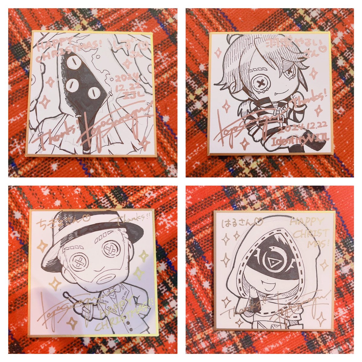 ブースで描かせていただいた色紙たち🎨
普段は描く機会の少ないキャラをたくさん描かせていただけて本当に楽しかったです!お迎えくださったみなさまありがとうございました🐹🫶💕

#第五人格 #24秋季IJL #月の河マーケット 